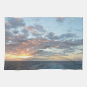 Paño De Cocina Amanecer en el mar I Pastel