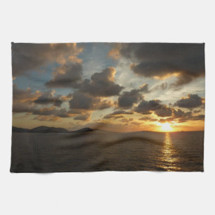 Paño De Cocina Amanecer en St. Thomas I Islas Vírgenes Estadounid