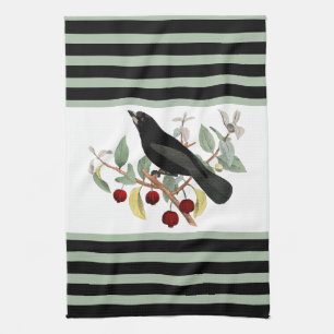 Paño De Cocina Amante de las aves Mirlo