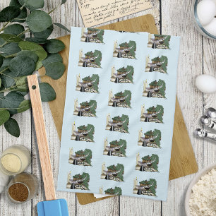Paño De Cocina Amante de Libros Dragón Durmiente Caprichoso Verde
