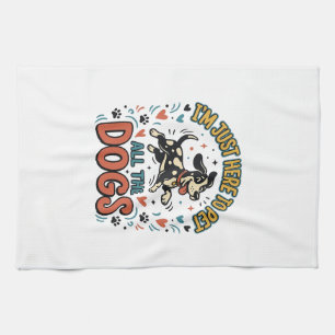 Paño De Cocina Amante de Perros Divertido Mascota Vintage Diseño