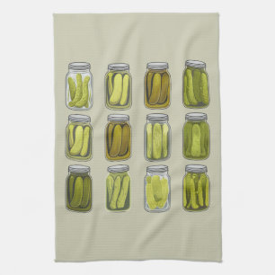 Paño De Cocina Amante de Pickles Tarro Vintage de Pickles Enlatad