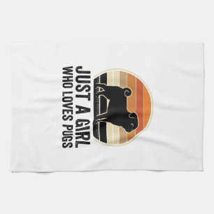 Paño De Cocina Amante De Pug Vintage Solo Una Camiseta De Perro D