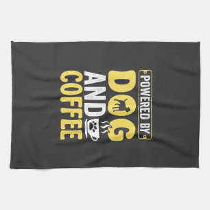 Paño De Cocina Amante Del Café De Perro Impulsado Por Diseño