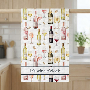 Paño De Cocina Amante del vino Wine o'clock