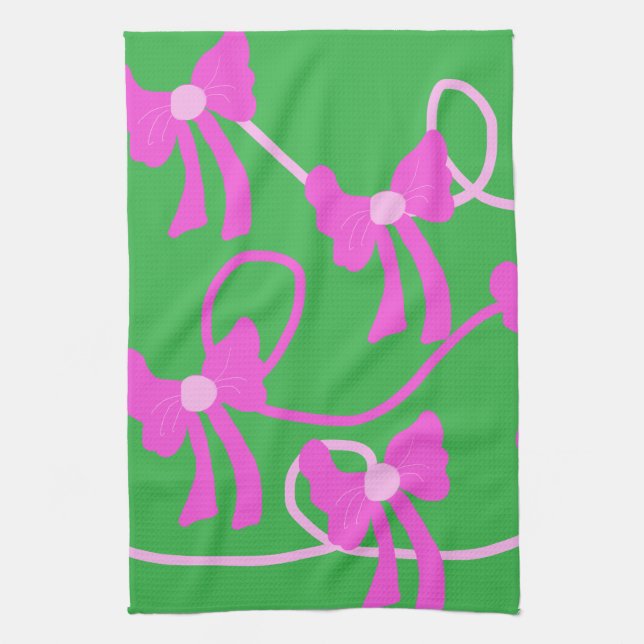 Paño De Cocina Amantes amarillos rosados de arcos dibujados a man (Vertical)