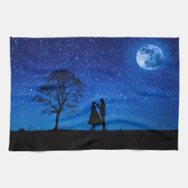 Paño De Cocina Amantes bajo luna llena