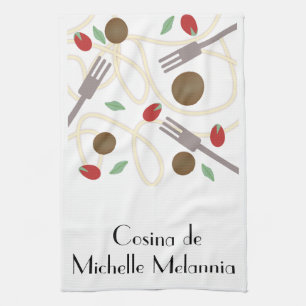 Paño De Cocina Amantes de la Cena de Espaguetis de Pasta Chef