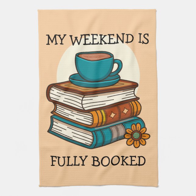 Paño De Cocina Amantes de los Libros Fin de Semana Completamente  (Vertical)