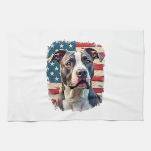 Paño De Cocina Amantes de perros TODOS AMERICANOS pit bul (2)