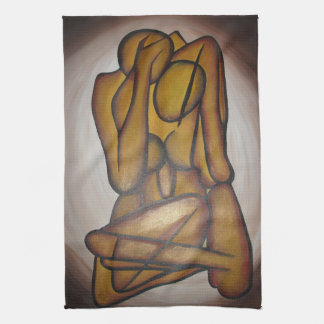 Paño De Cocina Amantes Del Arte Contemporáneo En Ochre Y Brow