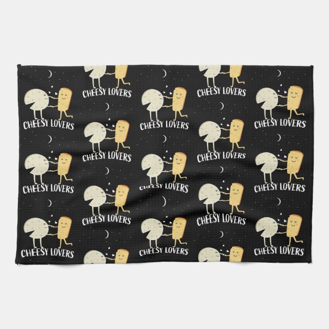 Paño De Cocina Amantes Del Queso Y Conocidos (Horizontal)