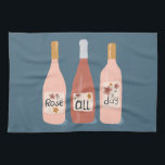 Paño De Cocina Amantes del Rosa TODO el día<br><div class="desc">Echa un vistazo a esta impresionante toalla con un ilustracion divertido sobre el vino. Personalizar con su texto. ¡Chequea mi tienda para más diseños y colores también!</div>