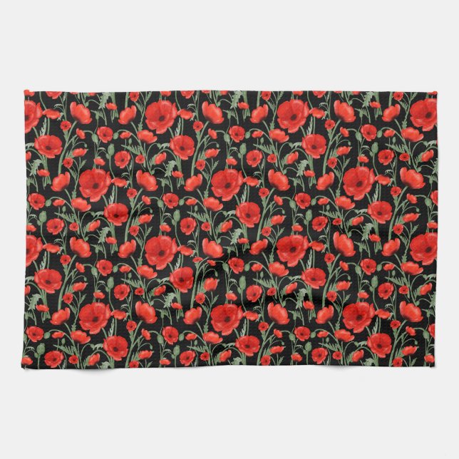 Paño De Cocina Amapola Roja (Horizontal)