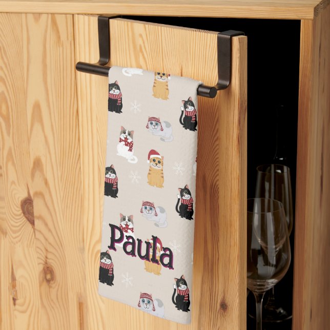 Paño De Cocina Amar a mis gatos (Pliegue de tercios)