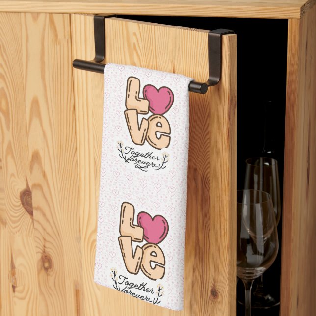 Paño De Cocina amar juntos para siempre (Pliegue de tercios)