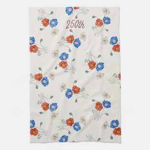 Paño De Cocina Amaranto acuarela patriótica 250º rojo blanco y az