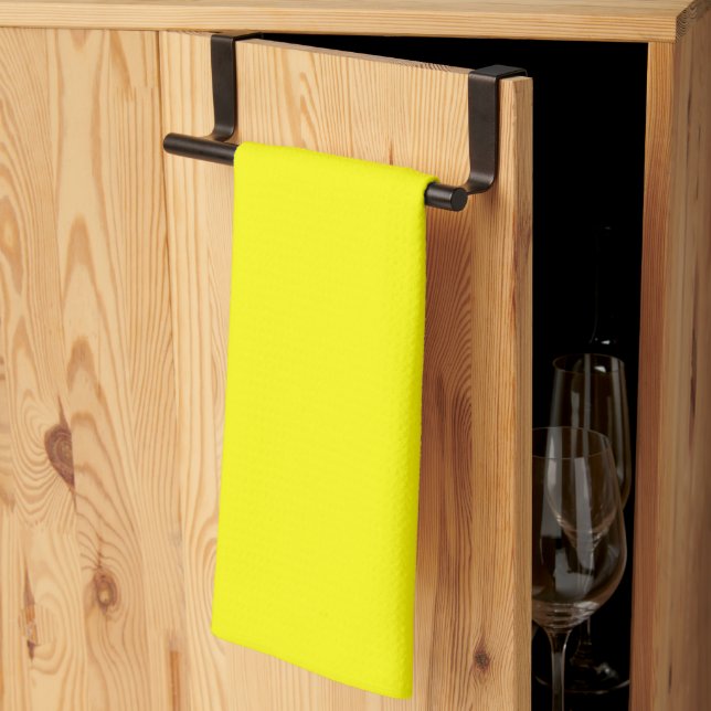 Paño De Cocina Amarillo brillante (color sólido)  (Pliegue de tercios)