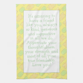 Paño De Cocina Amarillo con flor