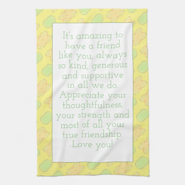 Paño De Cocina Amarillo con flor (Vertical)