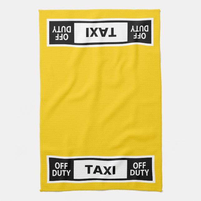 Paño De Cocina Amarillo del trabajo de Taxi Off (Vertical)