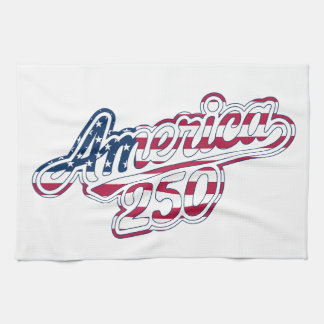 Paño De Cocina America 250 Flag Script Semiquincentennial Design