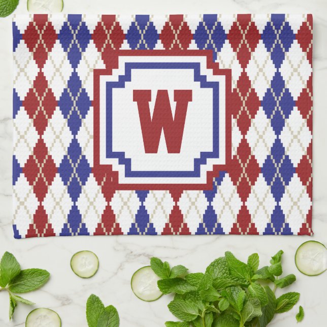 Paño De Cocina Americana Argyle Kitchen Towel (Doblado)
