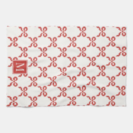 Paño De Cocina Americana Folk Art Red Bow Quilt Pattern