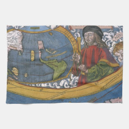 Paño De Cocina Amerigo Vespucci Explorador en un Mapa de las Amér