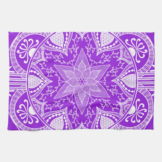Paño De Cocina Amethyst Mandala (Horizontal)