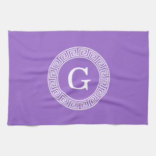 Paño De Cocina Amethyst What Greek Key Rnd Frame First Monograma