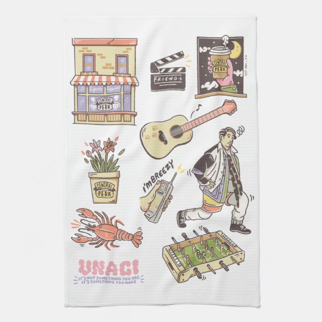 Paño De Cocina AMIGOS™ | Gráfico de iconos Personalizados (Vertical)