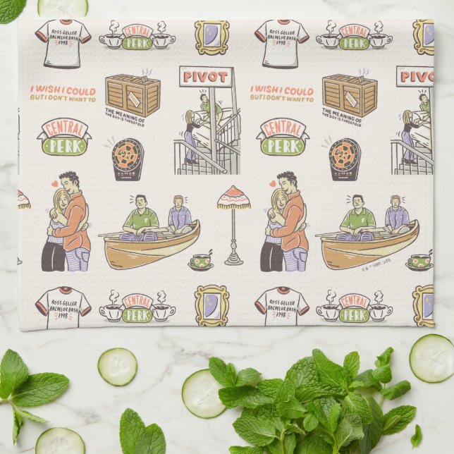 Paño De Cocina AMIGOS™ | Iconos Personalizados (Doblado)