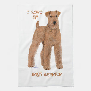 Paño De Cocina Amo a mi terrier irlandés