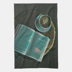 Paño De Cocina Amo el café y los libros