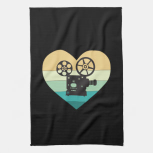 Paño De Cocina Amo el proyector de cine retro