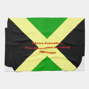 Paño De Cocina Amo Jamaica. La hermosa tierra de las manantiales