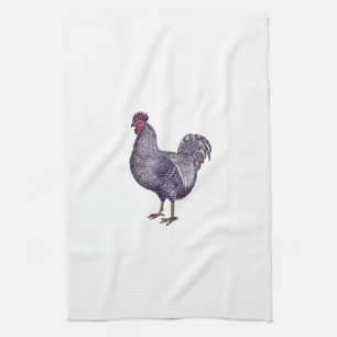 Paño De Cocina Amo los pollos de Plymouth Rock - gallo del