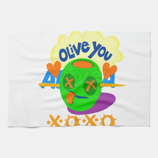 Paño De Cocina Amo XOXO África hermosa cita de texto increíble (Horizontal)