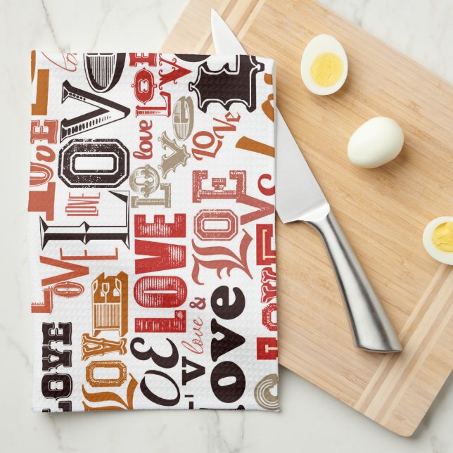 Paño De Cocina Amor 1 (Doblado Cuarto)