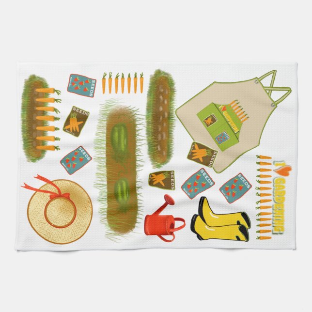 Paño De Cocina Amor de jardinería (Horizontal)