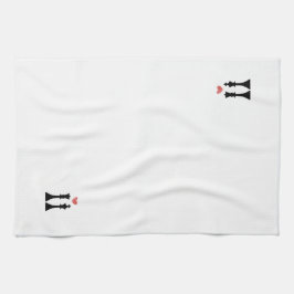 Paño De Cocina Amor del ajedrez del rey y de la reina