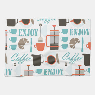 Paño De Cocina Amor del café y modelo del café