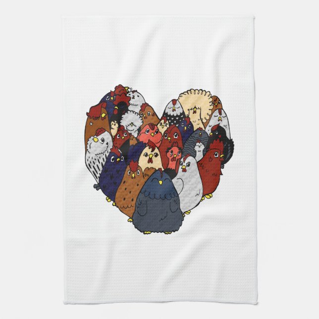 Paño De Cocina Amor del pollo (Vertical)