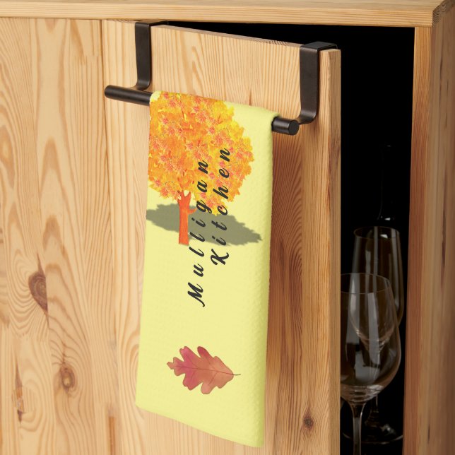 Paño De Cocina Amor otoñal (Pliegue de tercios)