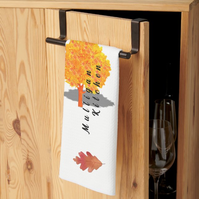 Paño De Cocina Amor otoñal (Pliegue de tercios)