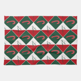 Paño De Cocina Amor y canas de caramelo