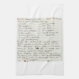 Paño De Cocina Añada el personalizado de su propia de la receta