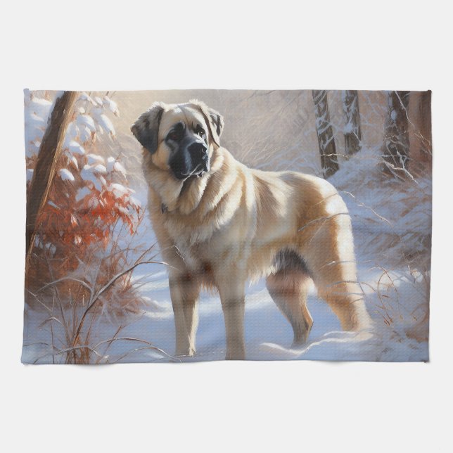 Paño De Cocina Anatolian Shepherd Let It Snow Navidades (Horizontal)