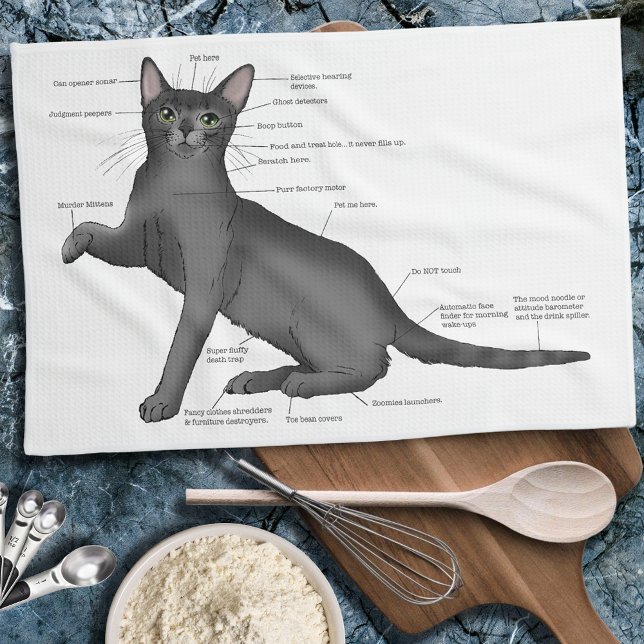 Paño De Cocina Anatomy of a Cat (Subido por el creador)